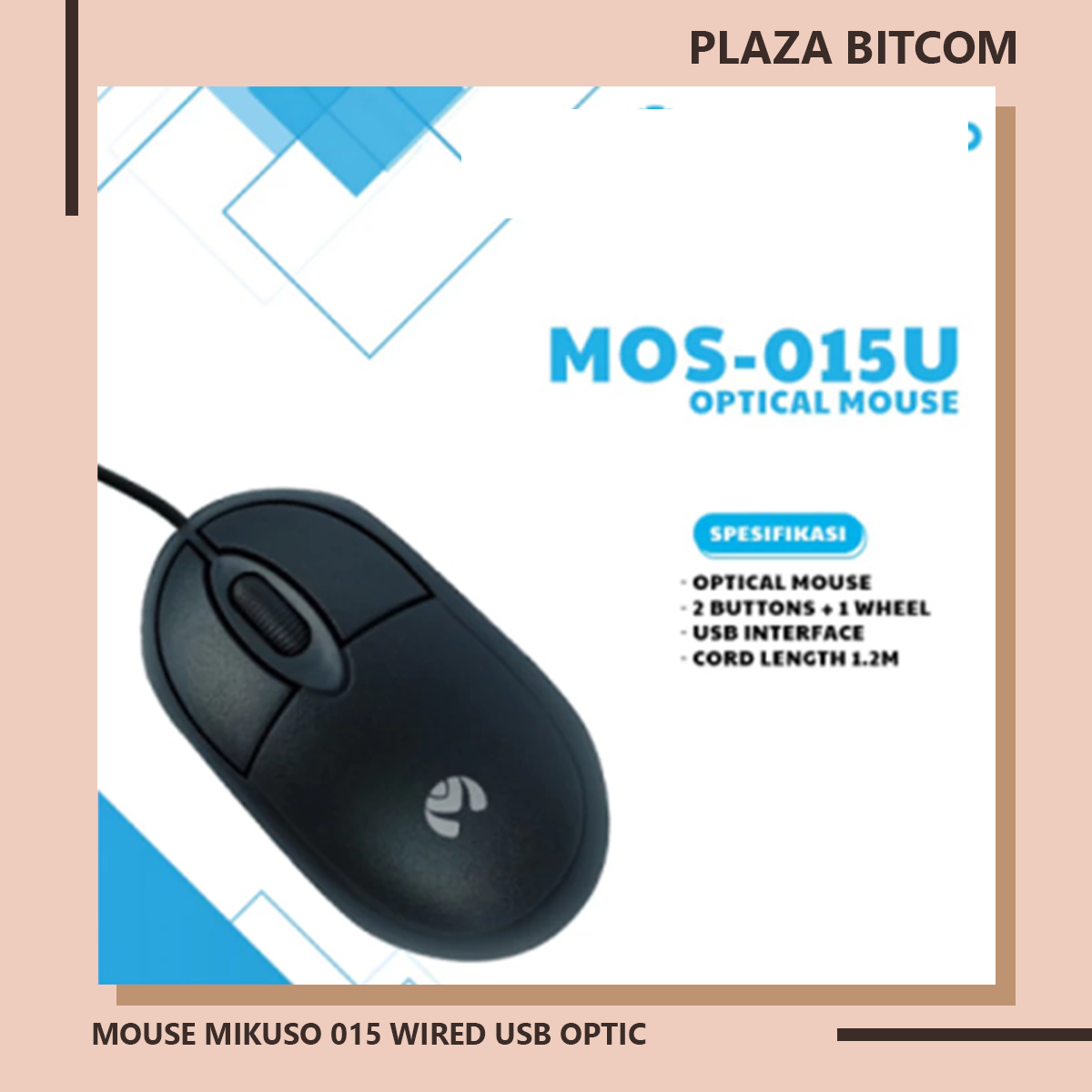 MOUSE MIKUSO 015 WIRED USB OPTIC