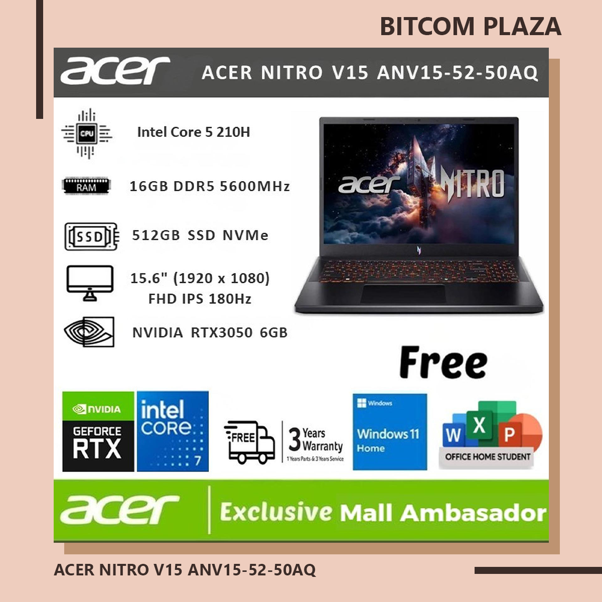 ACER NITRO V15 ANV15-52-50AQ
