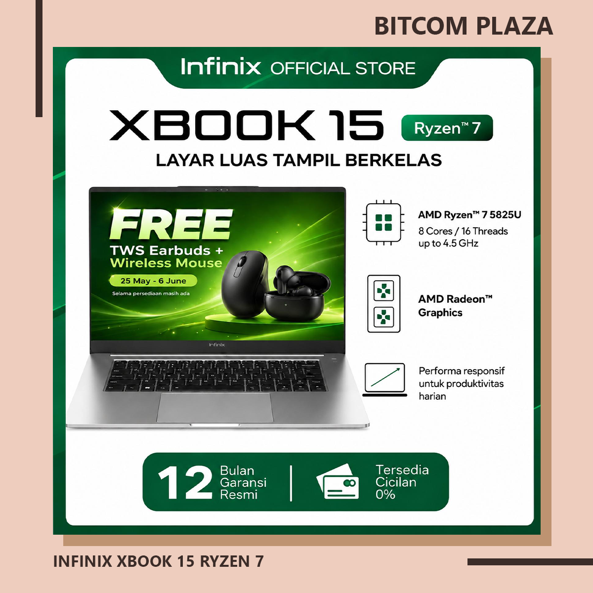 INFINIX XBOOK 15 RYZEN 7